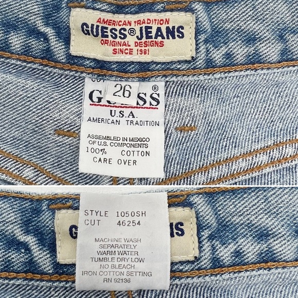 Vintage 90s Guess Jeans 1050 Original Fit Women’s Size 26 Short High-to-Mid Rise - Picture 7 of 8